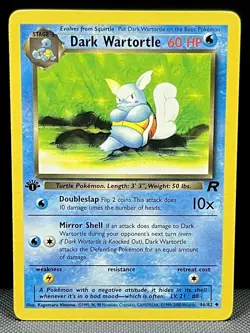 Dark Wartortle 46/82 1st Edition Team Rocket – NM Vintage Pokemon Card 2000 WOTC - Image 1