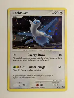 Lightly Played 2008 Pokemon Organized Play Pop Series 7 Latios 4/17 Rare - Image 1