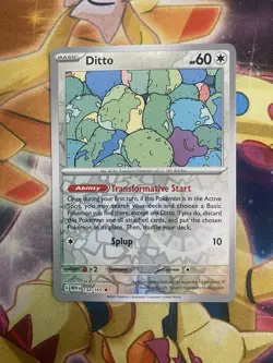 Ditto Reverse Holo NM 132/165 Scarlet & Violet 151 Pokemon Card - Image 1
