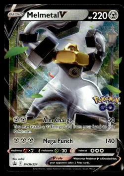 Pokemon TCG SWSH: Sword & Shield Promo Cards #SWSH224 Melmetal V Holo NM - Image 1