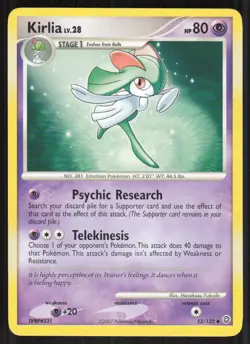 Pokemon TCG Secret Wonders #53/132 Kirlia LP - Image 1