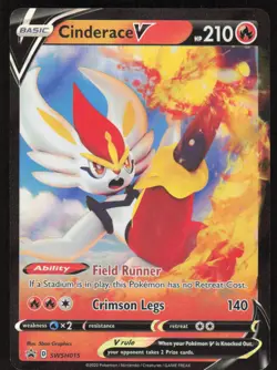 Pokemon TCG SWSH: Sword & Shield Promo Cards #SWSH015 Cinderace V NM - Image 1
