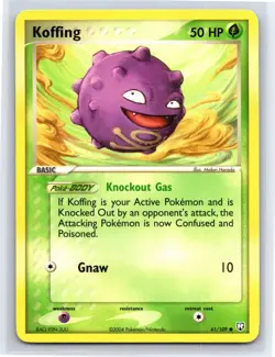 2004 Pokemon TCG Team Rocket Returns Koffing 61/109 - NM - Image 1
