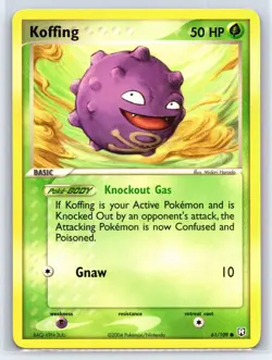 2004 Pokemon TCG Team Rocket Returns Koffing 61/109 - NM - Image 3
