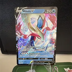 POKEMON MILOTIC V 043/192 SWSH02: REBEL CLASH ULTRA RARE FULL ART HOLO ENGLISH - Image 1