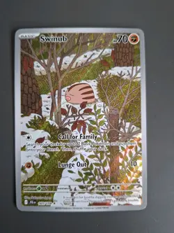Pokemon TCG Swinub 165/159 Journey Together Full Art Illustration Rare Card - Image 1