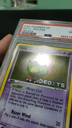 2005 Pokemon: NATU 66/107 - [Reverse Holo] - [EX Deoxys Set] - Mint - PSA 9 - Image 4