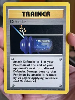 POKEMON DEFENDER 80/102 UNCOMMON BASE SET NM CARD - Image 1