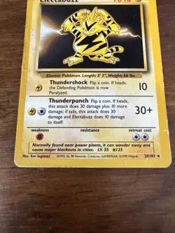 Pokemon TCG Base Set #20/102 Electabuzz HP - Image 3