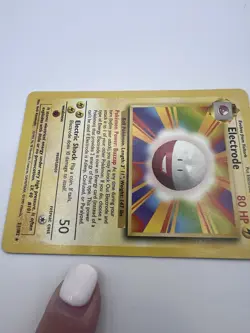 TCG Pokemon Base Set Electrode 21/102, Rare DAMAGED - Image 3