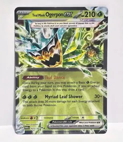 Pokemon TCG Teal Mask Ogerpon EX 025/167 Twilight Masquerade Light Play - Image 1
