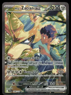Pokemon Cards Hop's Zacian ex 186/159 Journey Together NM *2 - Image 1