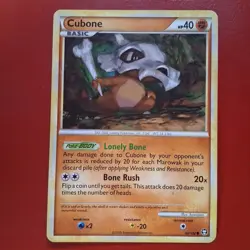 Pokemon Cubone Card 60/102 Basic 40HP Regular English 2010 Nintendo Pokemon TCG - Image 1