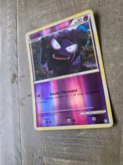 POKEMON GASTLY 63/102 UNCOMMON REVERSE HOLO TRIUMPHANT NM CARD - Image 2