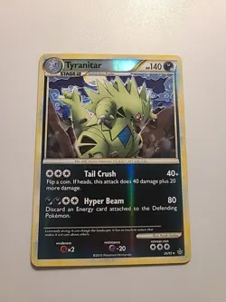 2010 Pokemon, Unleashed, #26/95 Tyranitar, Reverse Holo Rare - Image 1