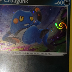Pokemon TCG Croagunk Promo SWSH245 Cosmos with HD Galaxy Swirl Free shipping - Image 1