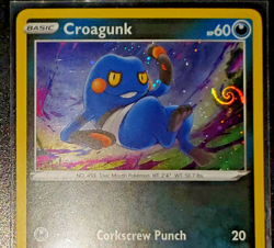 Pokemon TCG Croagunk Promo SWSH245 Cosmos with HD Galaxy Swirl Free shipping - Image 4