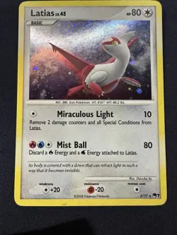 Latias - 3/17 - Holo Rare NM Promo Pokemon Promo Pop Series 7 LP+ FREE SHIP - Image 1