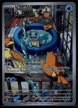 Squirtle 148/142 Full Art Stellar Crown Pokemon Card NM - Image 1
