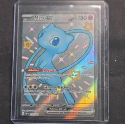 Pokemon Card Mew EX Full Art Holo 216 PAF Psychic Basic English - Image 1