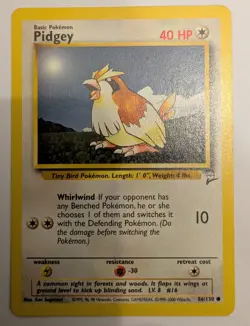 Pidgey 86/130 Base Set 2 Vintage Common Pokemon Card. Mint Condition - Image 1