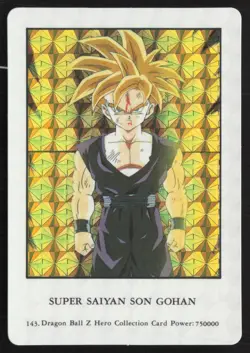 Dragon Ball Z | Super Saiyan Son Gohan 143 | Prism Foil Hero Collection Card - Image 1