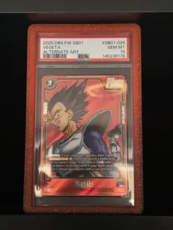 2025 DRAGON BALL SUPER CARD GAME FUSION WORLD MANGA BOOSTER 01 VEGETA PSA 10 - Image 4