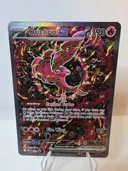 Pokemon Oricorio Ex MEP 024 Promo Card Mega Charizard X UPC Phantasmal Flames - Image 1