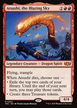 MTG Atsushi, the Blazing Sky Tarkir: Dragonstorm Commander 204 M NM - Image 1