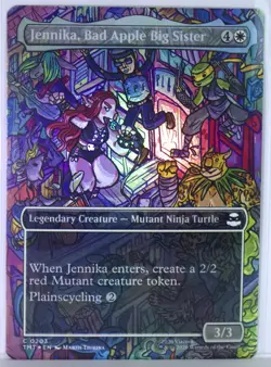 Jennika, Bad Apple Big Sister [New, Near Mint] Borderless *Foil* {TMNT MTG} - Image 1
