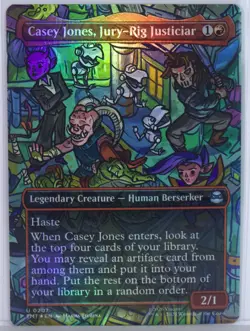 Casey Jones, Jury-Rig Justiciar [New, Near Mint] Borderless *Foil* {TMNT MTG} - Image 1