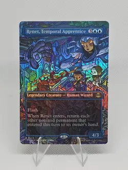 Renet, Temporal Apprentice (Borderless Foil) Rare MTG Ninja Turtles - Image 1