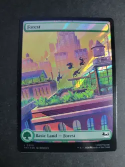 Forest 0309 (Surge Foil) Land MTG Ninja Turtles - Image 1