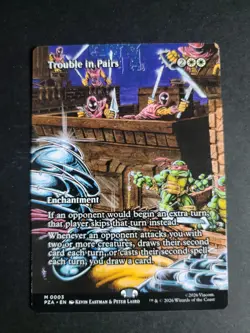 Trouble in Pairs (Borderless) Mythic MTG Ninja Turtles - Image 1