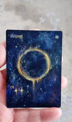 MtG Sol Ring Full Magic Altered Hand Painted Art Original Alter - Image 1