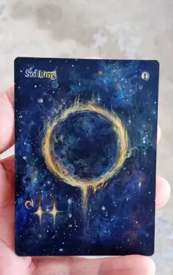 MtG Sol Ring Full Magic Altered Hand Painted Art Original Alter - Image 4