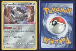 Pokemon TCG | Galarian Perrserker SWSH008 | STAFF Promo | SWSH Black Star | NM - Image 1