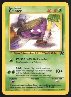 Pokemon TCG | Grimer 57/82 | Common | Team Rocket | Moderately Played - Image 2