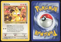 Pokemon TCG | Meowth 62/82 | Common | Team Rocket | Moderately Played - Image 1