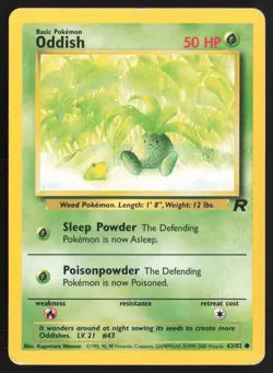 Pokemon TCG | Oddish 63/82 | Common | Team Rocket | Moderately Played - Image 2