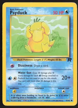 Pokemon TCG | Psyduck 65/82 | Common | Team Rocket | Moderately Played - Image 2