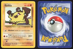 Pokemon TCG | Mankey 61/82 | Common | Team Rocket | Moderately Played - Image 1
