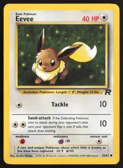Pokemon TCG | Eevee 55/82 | Common | Team Rocket | Moderately Played - Image 2