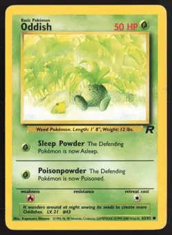 Pokemon TCG | Oddish 63/82 | Common | Team Rocket | Moderately Played - Image 2