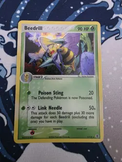 Pokemon Beedrill 1/112 Fire Red Leaf Green Holo Rare With SWIRL 🌀 - Image 1