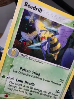 Pokemon Beedrill 1/112 Fire Red Leaf Green Holo Rare With SWIRL 🌀 - Image 4