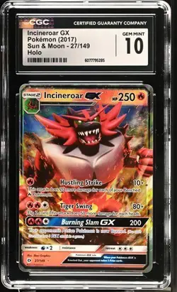 🔥🔥 CGC 10 Incineroar GX 2017 Syn & Moon 27/149 Holo Pokemon Card psa - Image 1