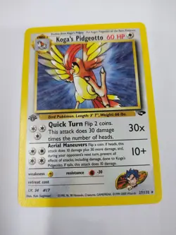 MINT 2000 Pokemon Gym Challenge - 1st Edition - Koga’s Pidgeotto 27/132 - Image 1