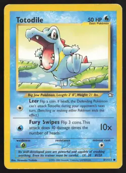 Pokemon TCG | Totodile 81/111 | Common | Neo Genesis | Moderately Played - Image 2