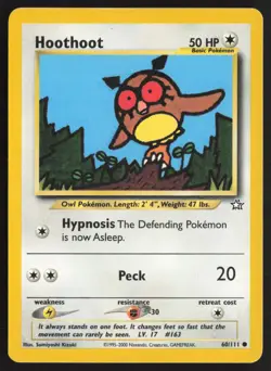 Pokemon TCG | Hoothoot 60/111 | Common | Neo Genesis | Moderately Played - Image 2